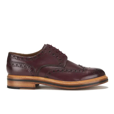 Grenson Men's Archie Leather Brogues - Burgundy