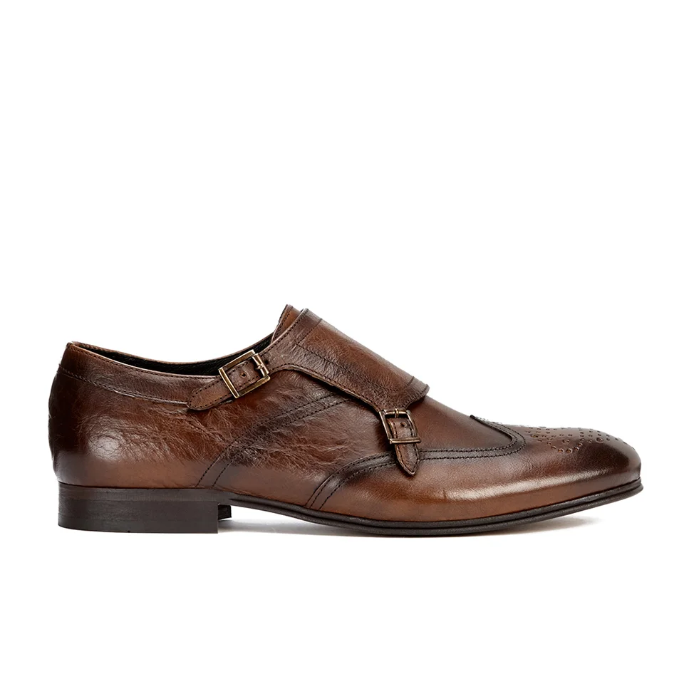 Hudson London Men's Castleton Leather Monk Shoes - Tan Image 1