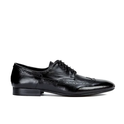 Hudson London Men's Olave Leather Derby Shoes - Black