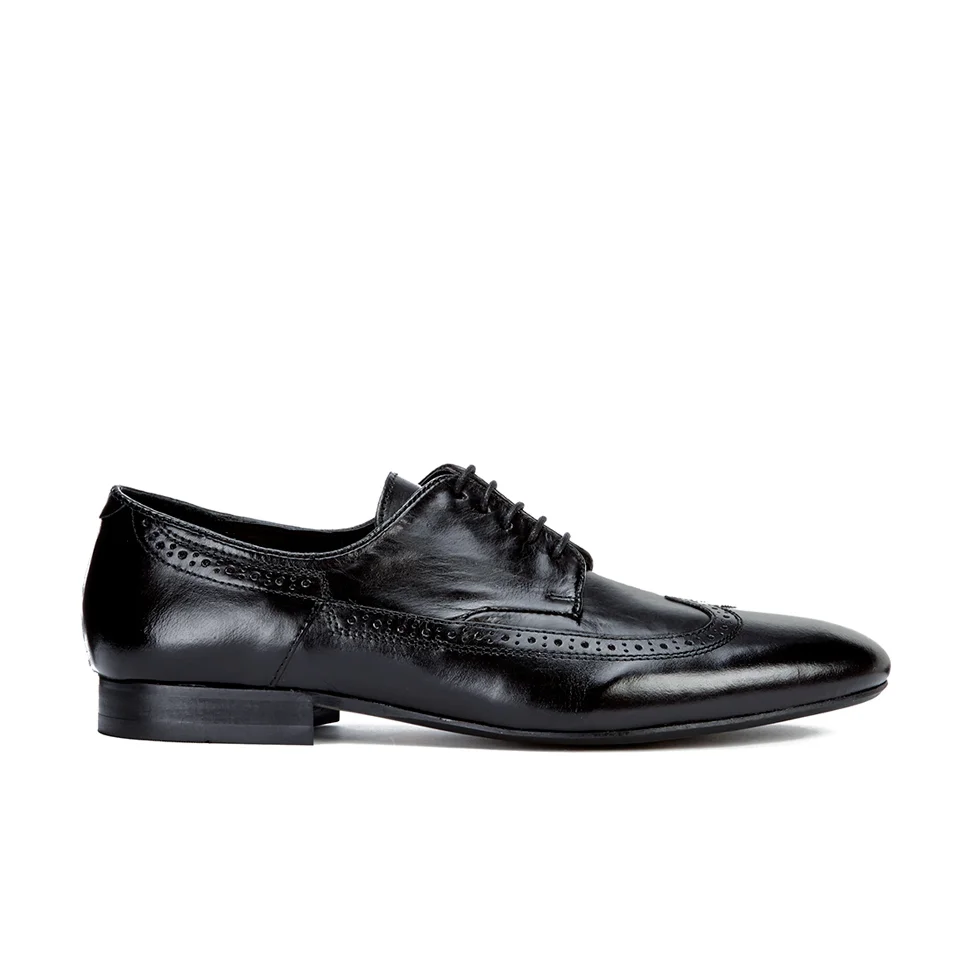 Hudson London Men's Olave Leather Derby Shoes - Black Image 1