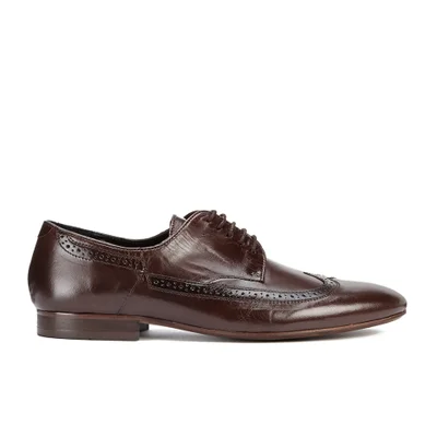 Hudson London Men's Olave Leather Derby Shoes - Brown