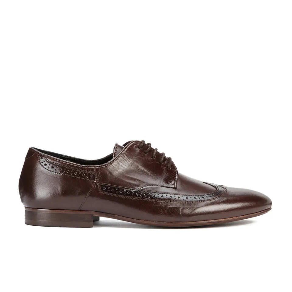 Hudson London Men's Olave Leather Derby Shoes - Brown Image 1