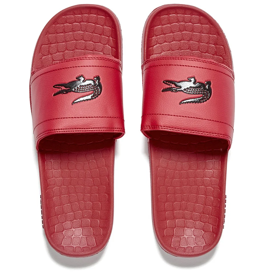Lacoste Men's Frasier Slide Sandals - Red/Black Image 1