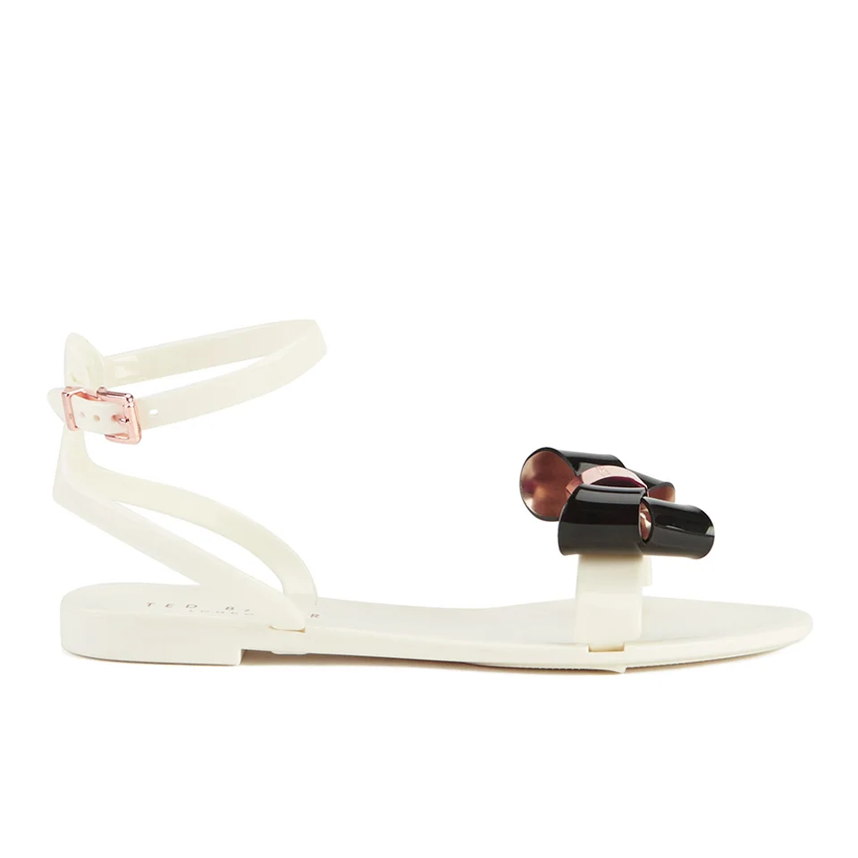 Ted Baker Women's Louwla Jelly Bow Ankle-Strap Sandals - Cream/Black Image 1