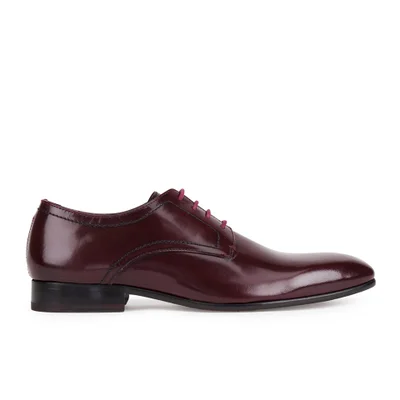 Ted Baker Men's Billay 3 High-Shine Leather Derby Shoes - Dark Red