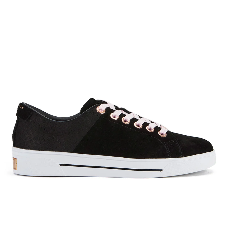 Ted Baker Women's Riwven Suede Cup-Sole Trainers - Black Image 1