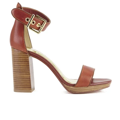 Ted Baker Women's Lorno Leather Block Heeled Sandals - Tan