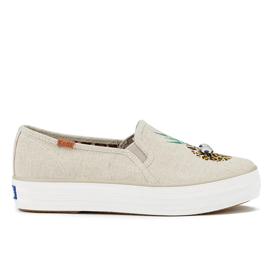 Keds Women's Triple Decker Googly Eyes Slip On Trainers - Natural Image 1
