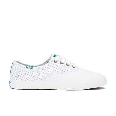 Keds Women's Triumph Sport Perforated Leather Trainers - White