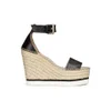 See By Chloé Women's Leather Espadrille Wedged Sandals - Black - Image 1