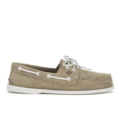 Sperry Men's A/O 2-Eye Washable Leather Boat Shoes - Taupe