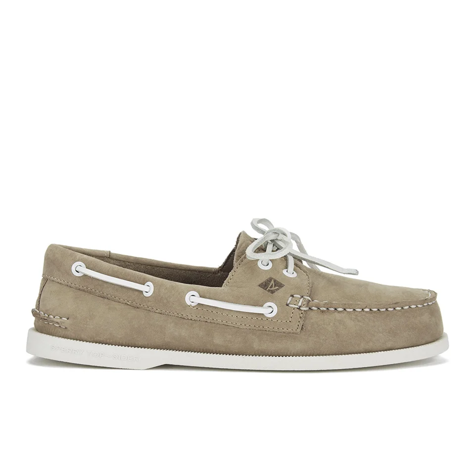 Sperry Men's A/O 2-Eye Washable Leather Boat Shoes - Taupe Image 1
