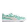 Puma Women's Suede Classic Low Top Trainers - Green/White - Image 1