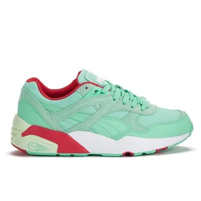 Puma Women's R698 Filtered Low Top Trainers - Green/Red
