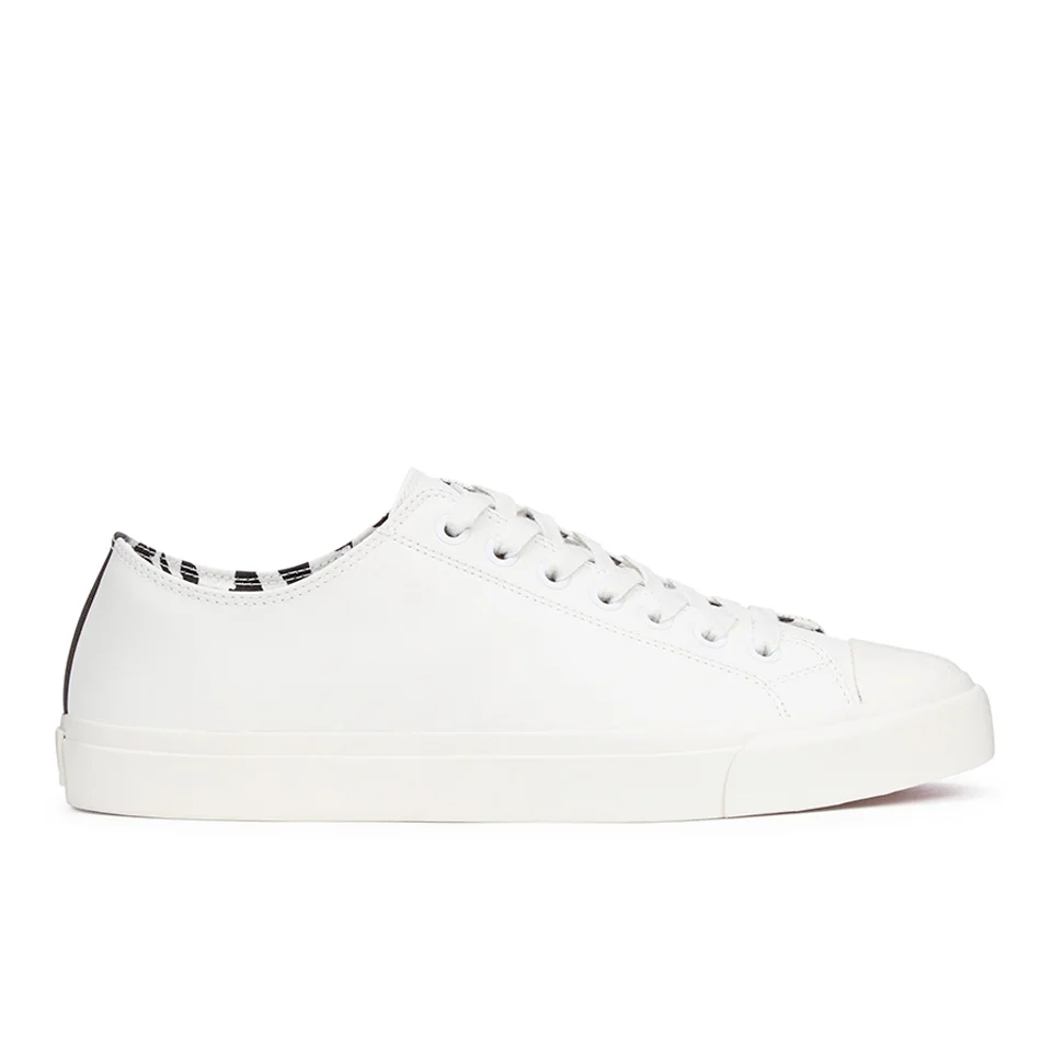 Paul Smith Shoes Men's Indie Vulcanised Trainers - White Mono Image 1