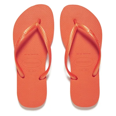 Havaianas Women's Slim Flip Flops - Neon Orange