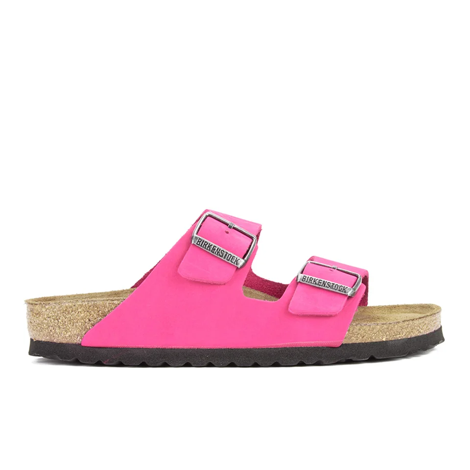 Birkenstock Women's Arizona Slim Fit Suede Double Strap Sandals - Pink Image 1