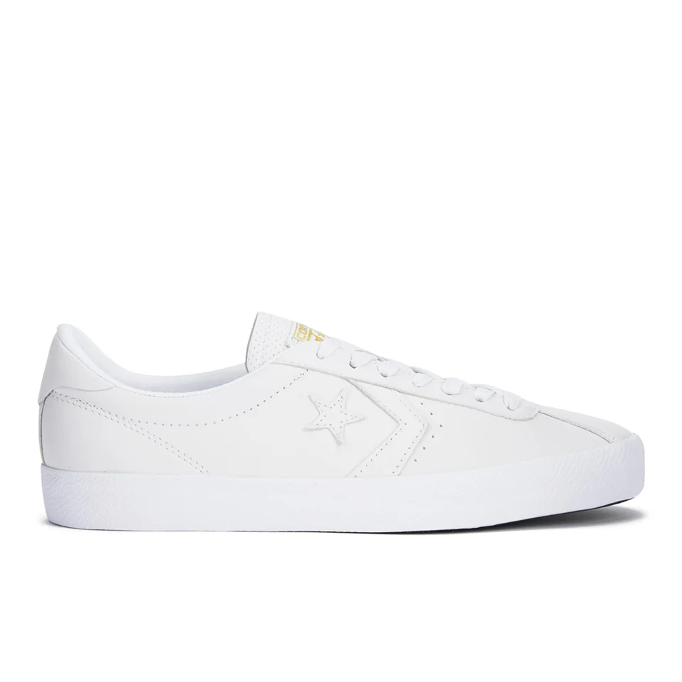 Converse Men's CONS Breakpoint Premium Leather Trainers - White/Gold Image 1