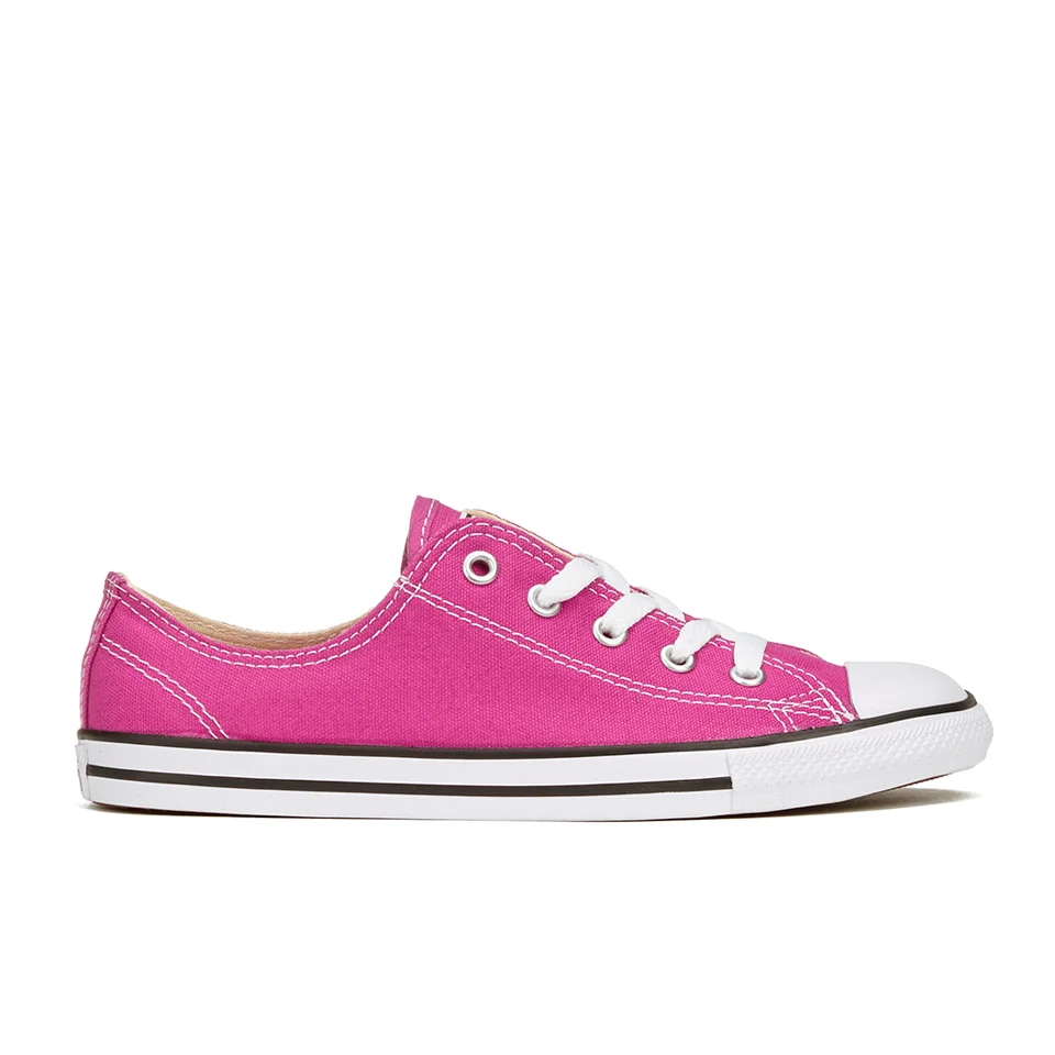 Converse Women's Chuck Taylor All Star Dainty Ox Trainers - Plastic Pink/Black/White Image 1