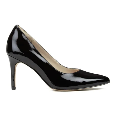 Clarks Women's Dinah Keer Leather Court Shoes - Black Patent