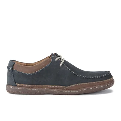 Clarks Men's Trapell Pace Leather Lace-Up Shoes - Navy