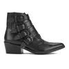 Toga Pulla Women's Limited Edition Buckle Side Leather Heeled Ankle Boots - Black - Image 1