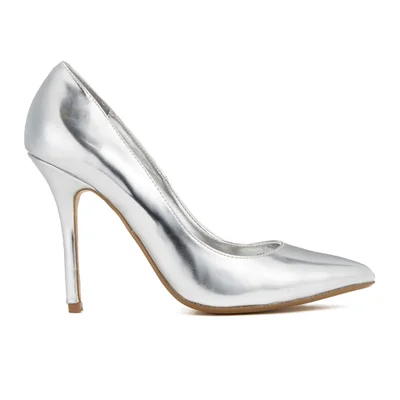 Dune Women's Burst Metallic Court Shoes - Silver