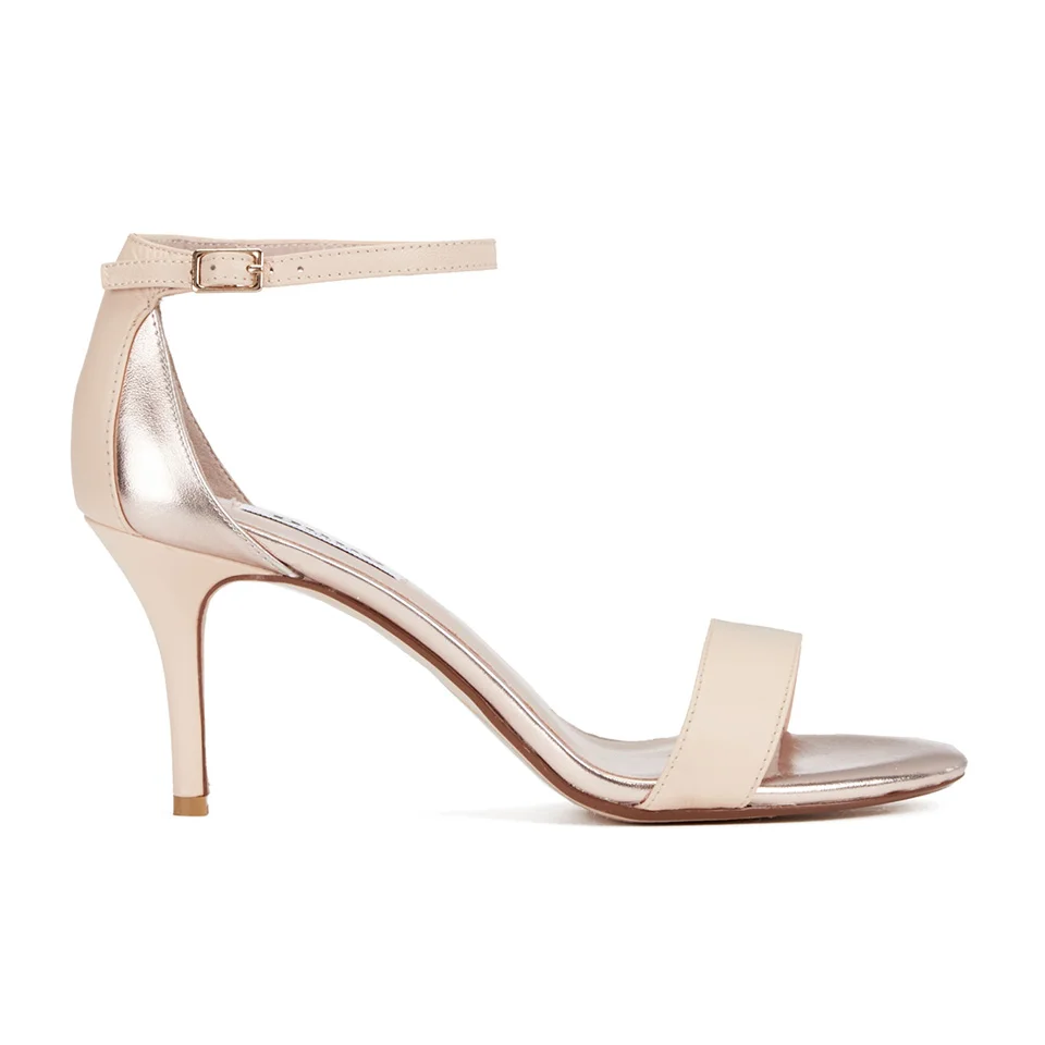 Dune Women's Mariee Leather Barely There Heeled Sandals - Rose Gold Image 1