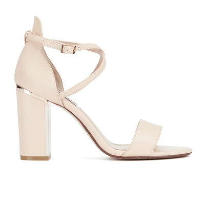 Dune Women's Maybell Leather Block Heeled Sandals - Nude