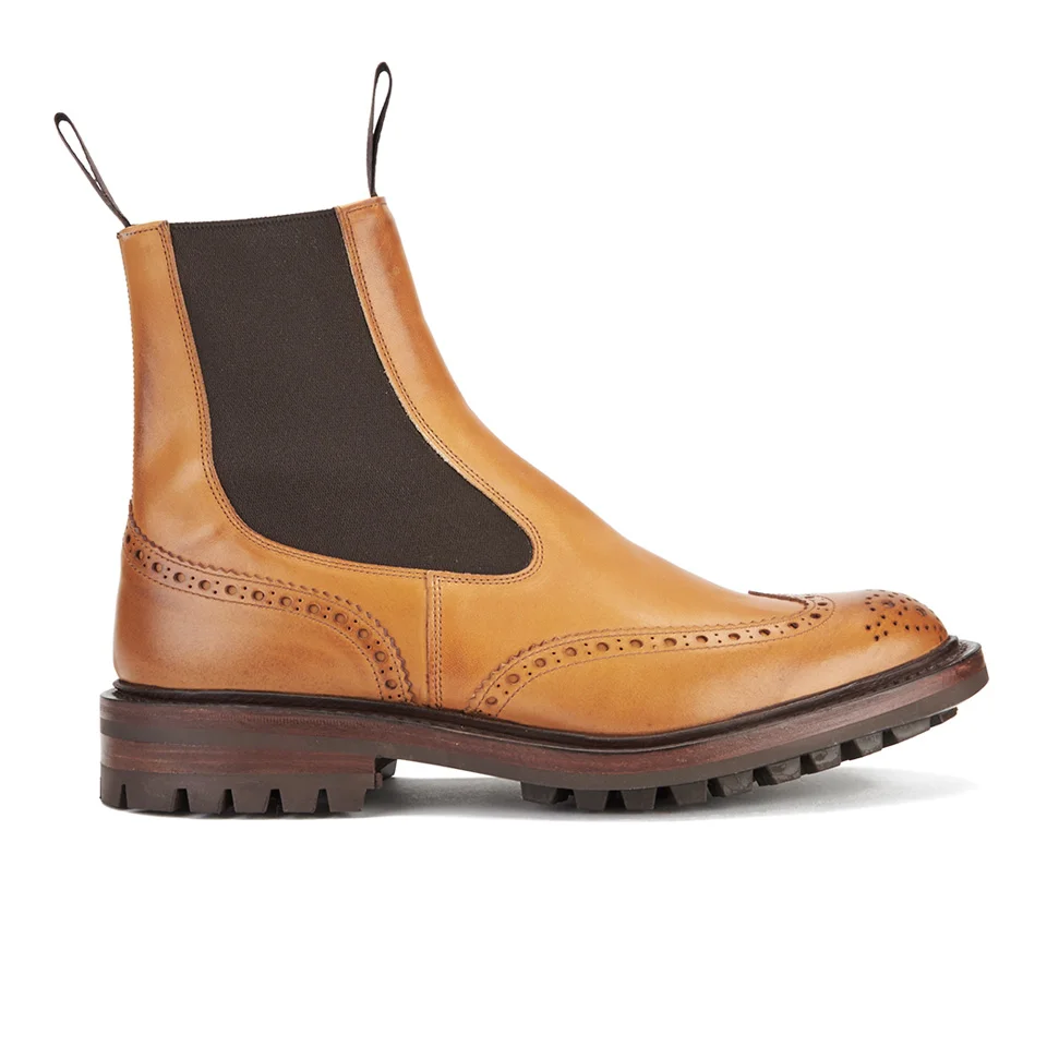 Tricker's Men's Henry Leather Commando Sole Chelsea Boots - Tan Image 1