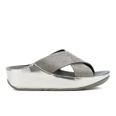FitFlop Women's Crystall Slide Sandals - Pewter