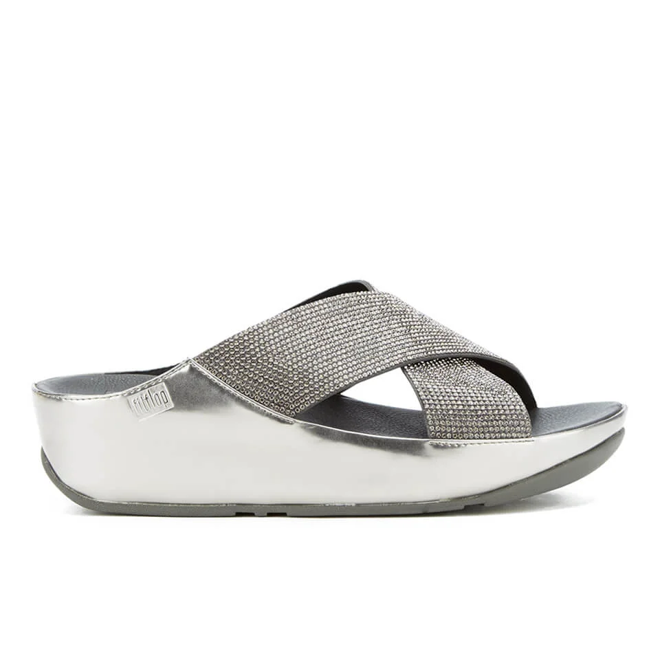 FitFlop Women's Crystall Slide Sandals - Pewter Image 1