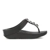 FitFlop Women's Rola Leather Toe-Post Sandals - Black - Image 1