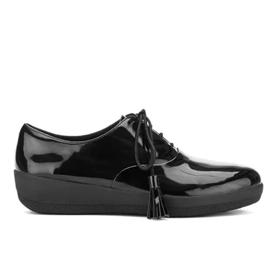 FitFlop Women's Classic Tassel Superoxford Patent Shoes - All Black