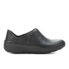 FitFlop Women's Superloafers Leather Clogs - All Black - Image 1
