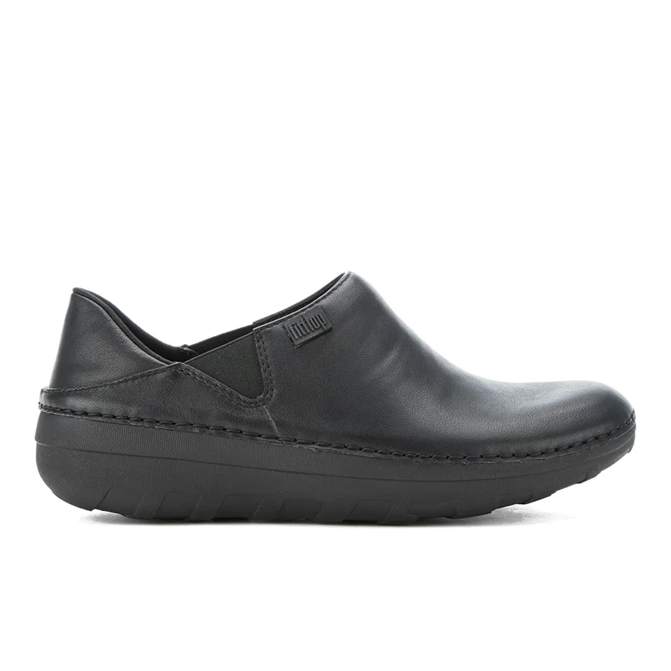 FitFlop Women's Superloafers Leather Clogs - All Black Image 1
