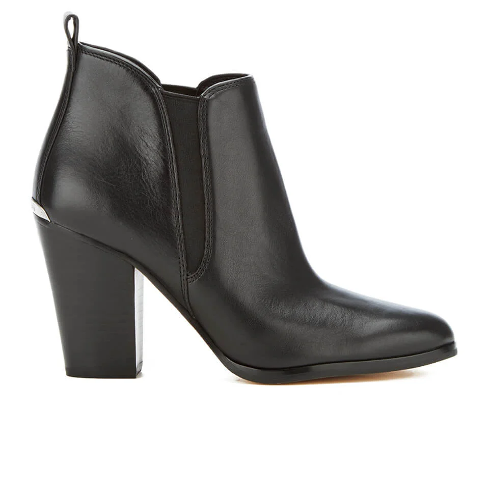 MICHAEL MICHAEL KORS Women's Brandy Leather Heeled Ankle Boots - Black Image 1