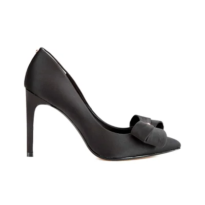 Ted Baker Women's Ichlibi Satin Bow Toe Court Shoes - Black