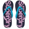 Superdry Women's Flip Flops - Blue Atol/Imperial Pink - Image 1