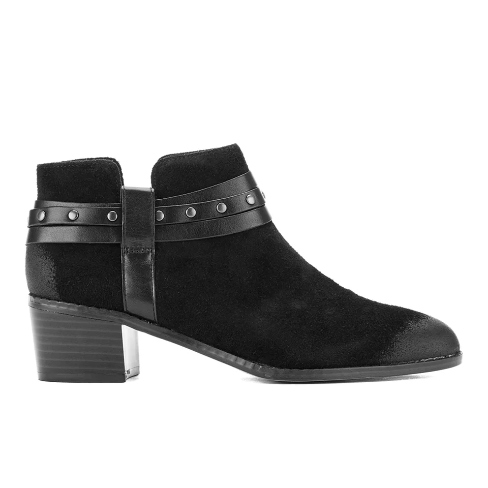 Clarks Women's Breccan Shine Suede Heeled Ankle Boots - Black Image 1