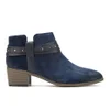 Clarks Women's Breccan Shine Suede Heeled Ankle Boots - Navy - Image 1