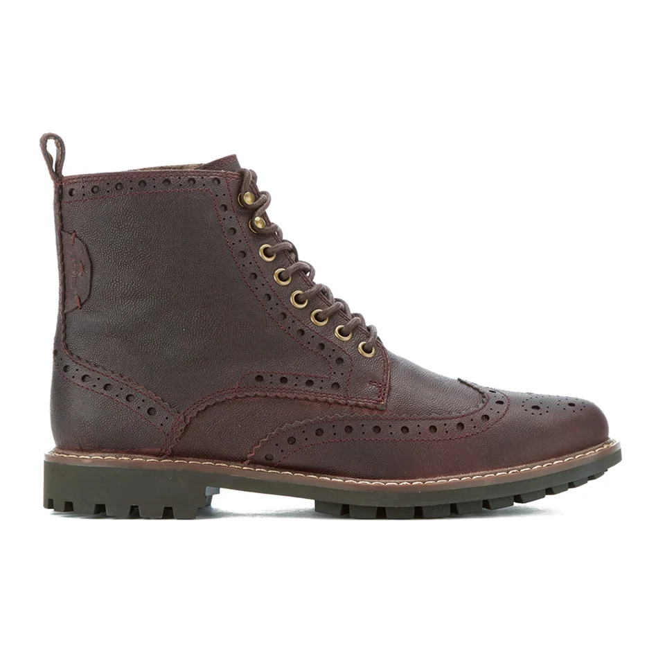 Clarks Men's Montacute Lord Brogue Lace Up Boots - Chestnut Image 1