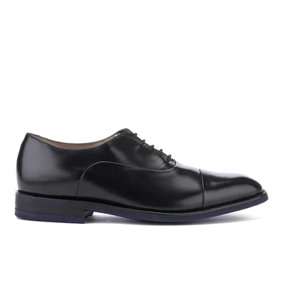 Clarks Men's Swinley Cap Leather Toe Cap Shoes - Black
