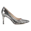 Clarks Women's Dinah Keer Leather Metallic Court Shoes - Silver Metallic - Image 1