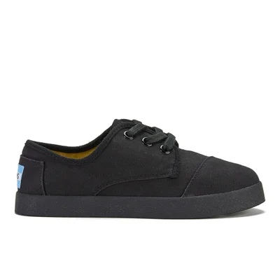 TOMS Kids' Paseo Canvas Trainers - Black
