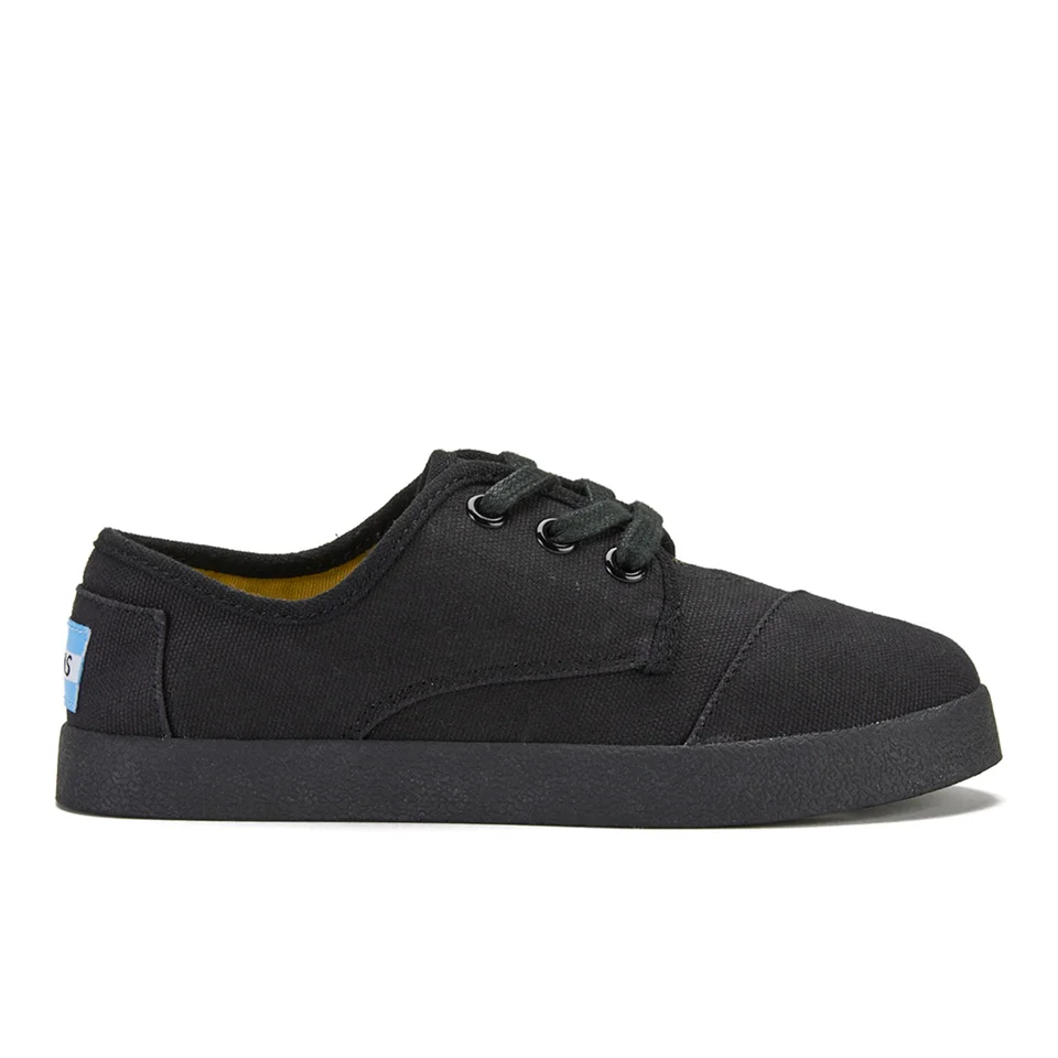 TOMS Kids' Paseo Canvas Trainers - Black Image 1