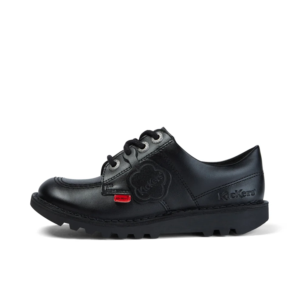 Kickers Junior Kick Lo Leather Shoes - Black Image 1