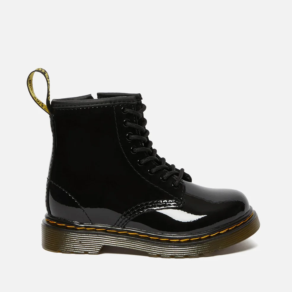 Dr. Martens Toddlers' 1460 T Patent Lamper Lace Up Boots - Black Image 1