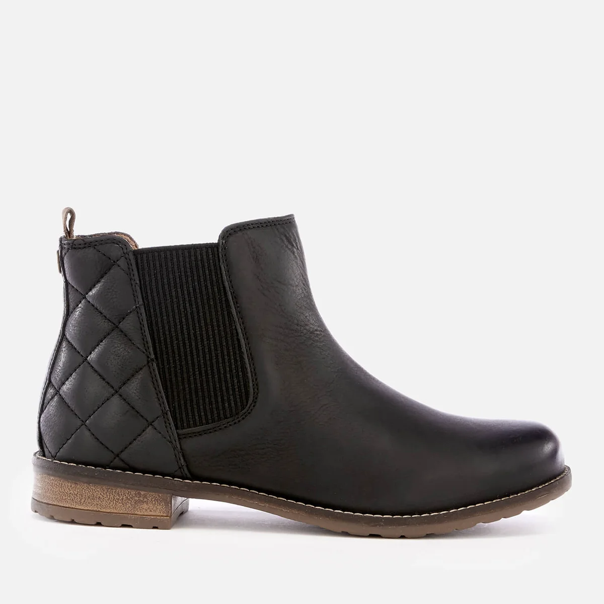 Barbour Women's Abigail Leather Quilted Chelsea Boots - Black Image 1