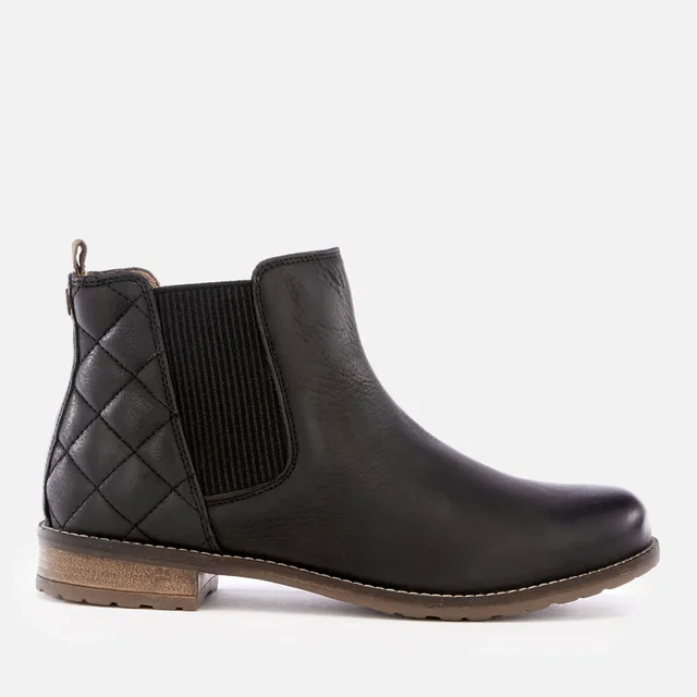 Barbour Women's Abigail Leather Quilted Chelsea Boots - Black